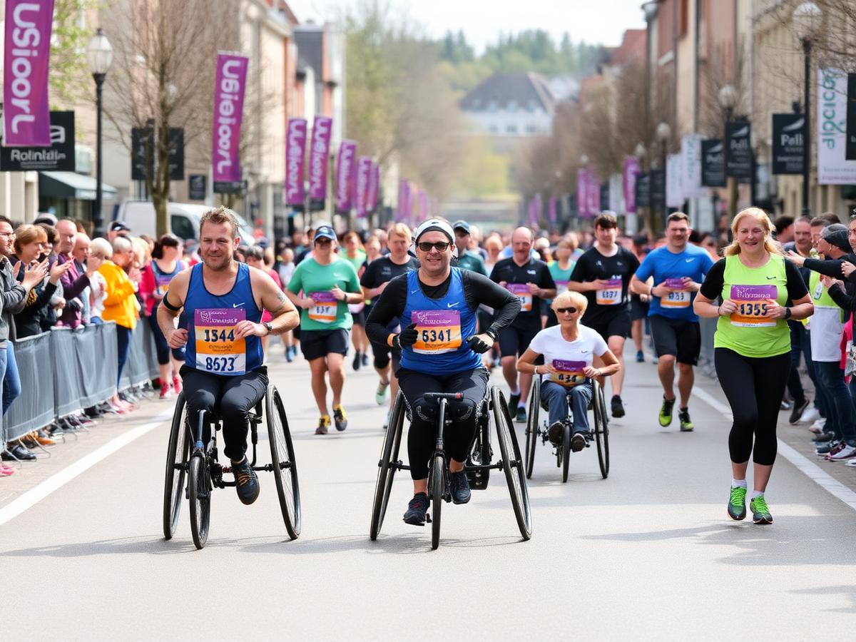 G-sporters en lopers samen aan de start